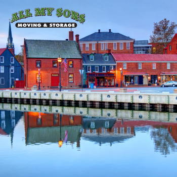 town buildings along the water in linthicum heights, md