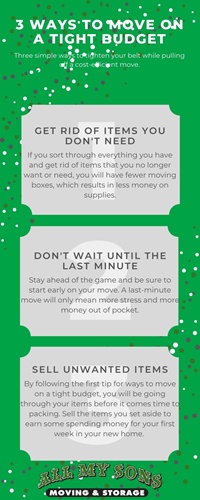 3 Ways to Move on a tight budget infographic