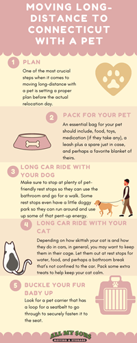 Infographic about moving with a pet
