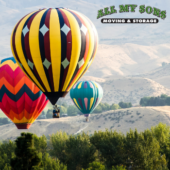 Hot air balloons over Boise, Idaho.