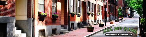 row of brick houses in boston