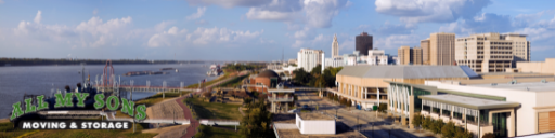 The skyline of Baton Rouge, Louisiana.