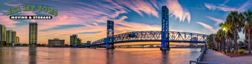 Sunset bridge to Jacksonville