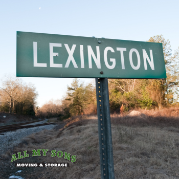 Lexington road sign in Kentucky