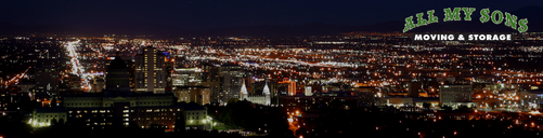 Night view of Salt Lake City