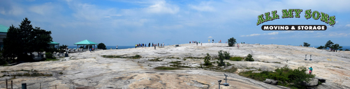 visitors on top of stone mountain in georgia