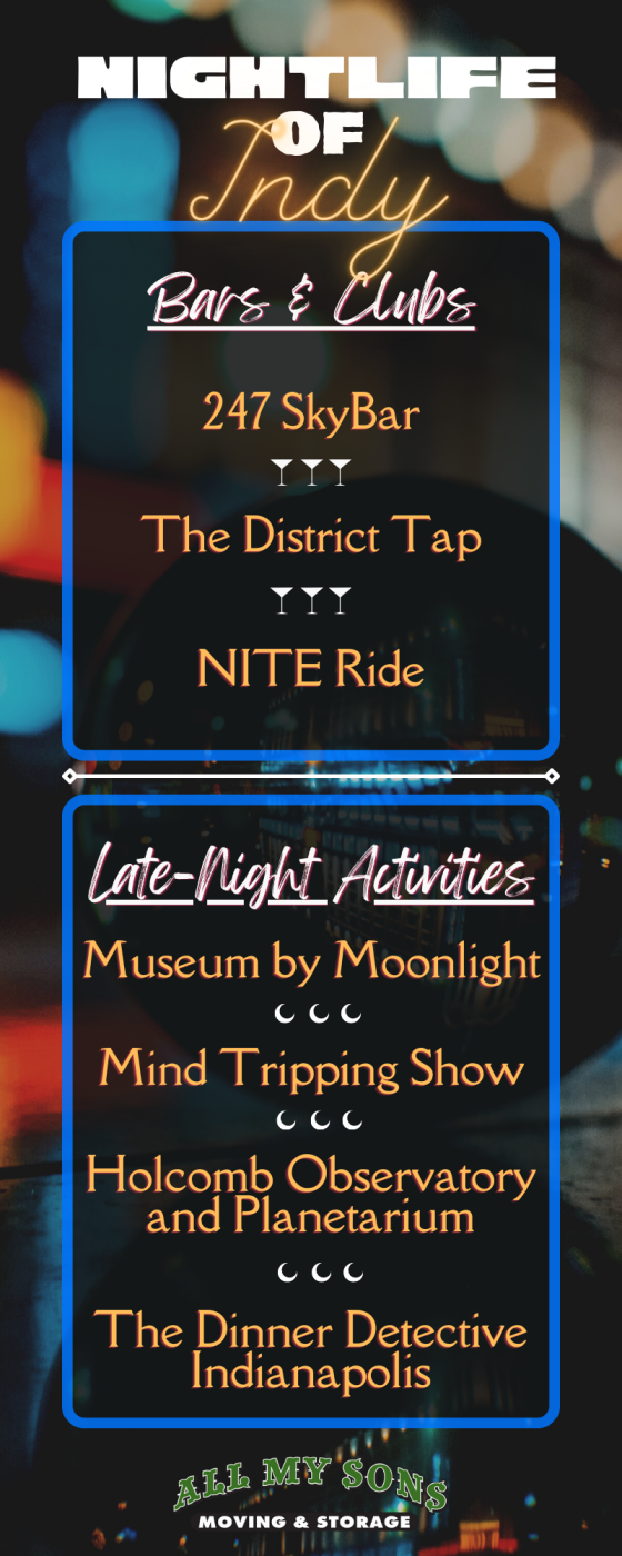 Infographic about nightlif in Indianapolis
