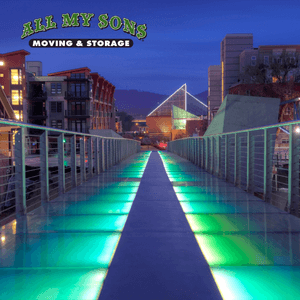 a lit-up bridge in Chattanooga at night