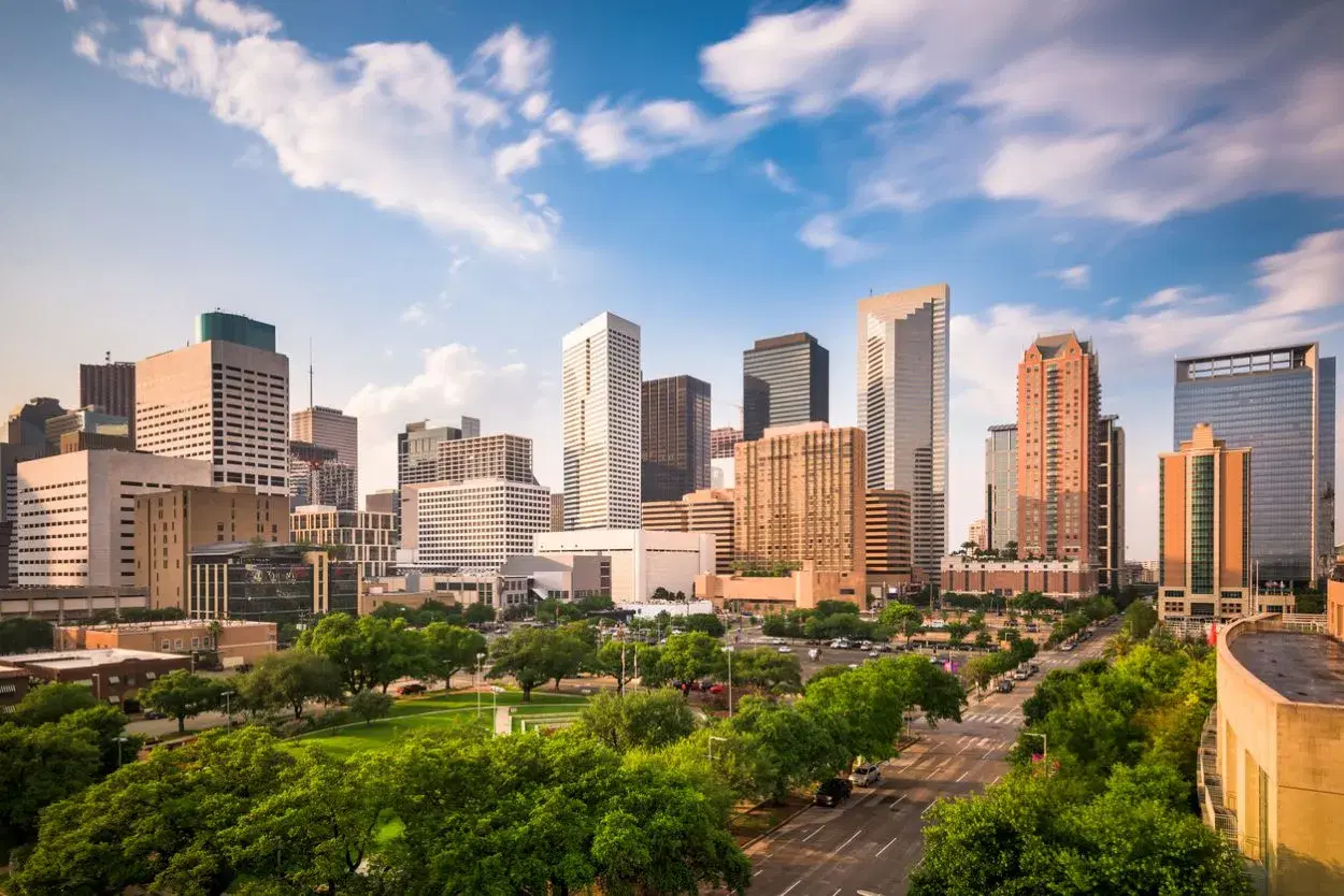 Houston, TX skyline at daytime. Image from iStockPhoto.